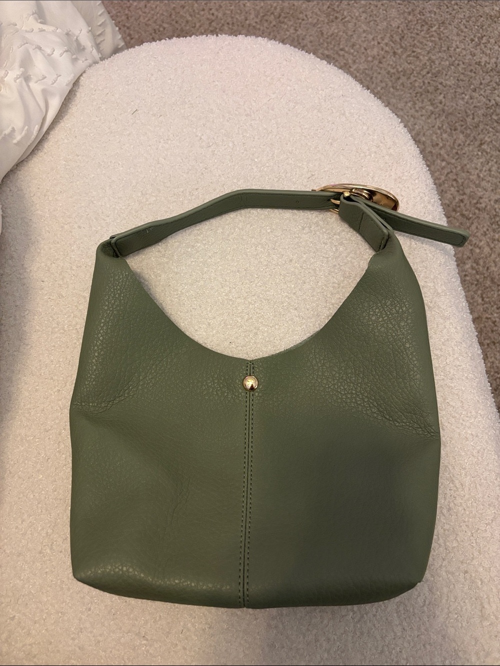 Anthropologie Love Knot Slouchy Bag: Mini Buckle Edition in Sage Green
